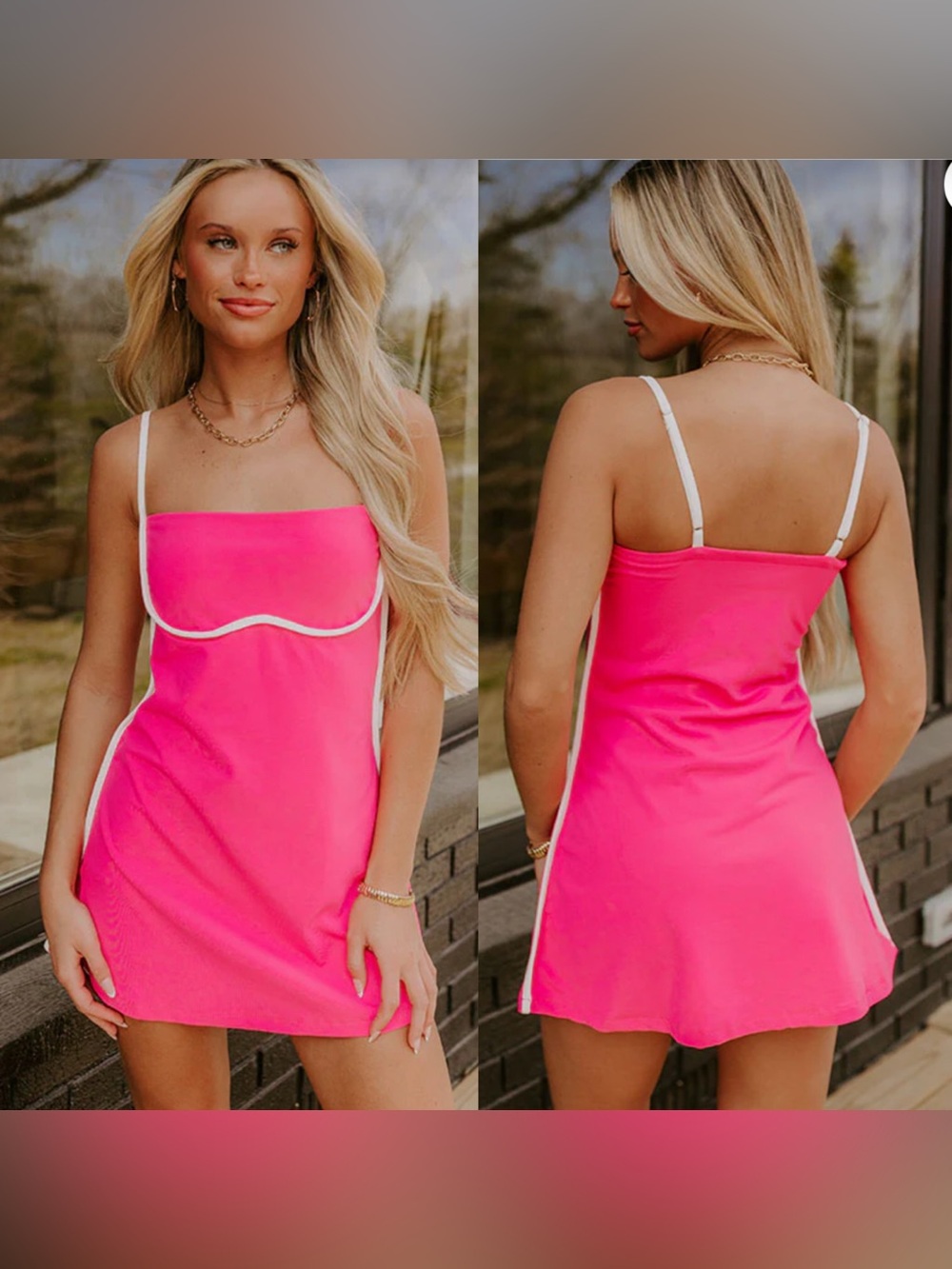 NWOT Impressions Boutique Pink ALO Streamline TCEC Dress size Large